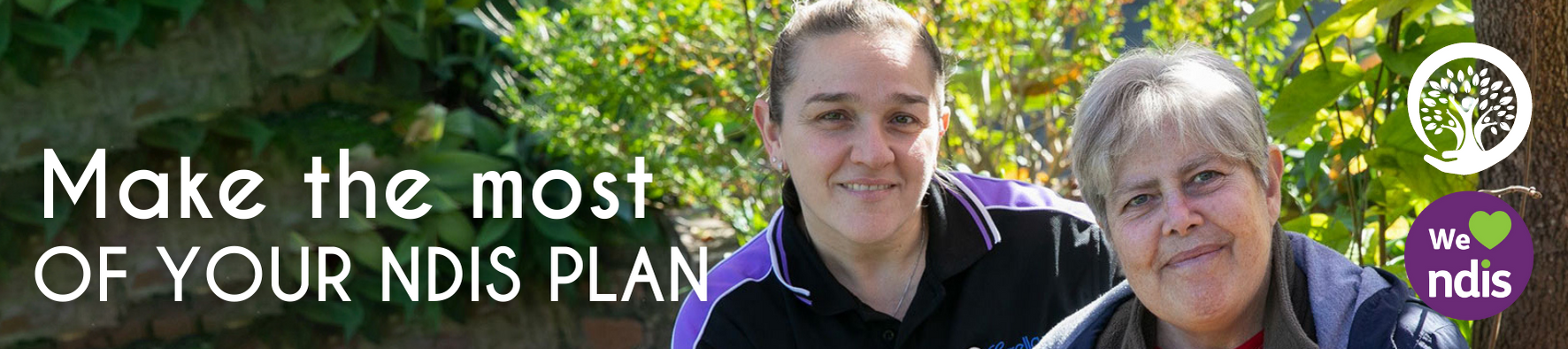 Make the Most of your NDIS Plan banner with We Heart NDIS Logo